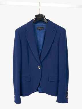 Escada Brikena Ink Wool-Pique Blazer